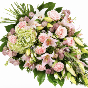 funeral sheaf with seasonal flowers Malta
