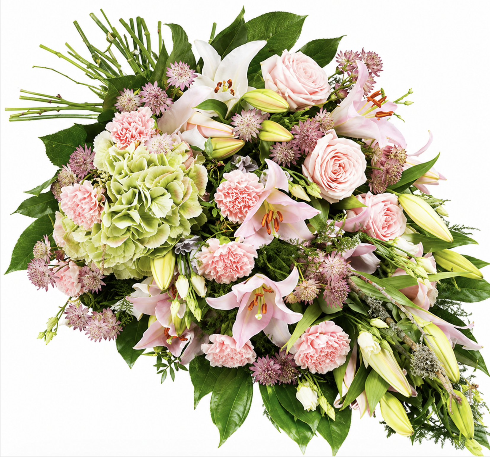 funeral sheaf with seasonal flowers Malta